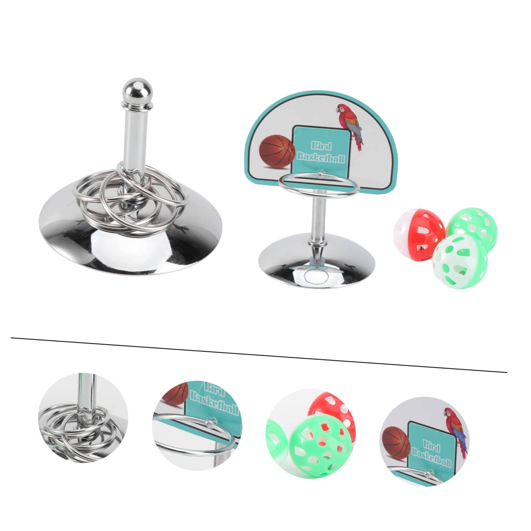 VANZACK 4sätze Teiliges Papageien Spielzeug Bunte Metallringe Korbspielzeug Für Vögel Für Vogelbeschäftigung Training Farben Zufällig