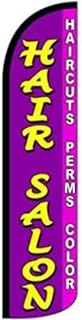 OnPoint Wares Hair Salon Haircuts Perms Flag Sign | 11.5 ft x 2.5 ft Hair Salon Flag Sign for Businesses | Polyester for Hair Salon Sign | Flags for Business (Hardware Not Included)