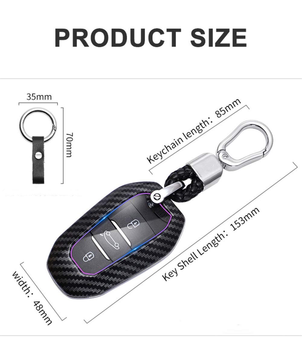 Housse De Clé De Voiture En Cuir, étui Pour Clé De Voiture Citroën C4 CACTUS C5 Peugeot 508 301 2008 3008 408, Porte-sac