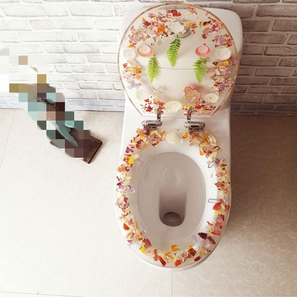 Universal Slow-Close Toilet Seats Cover,Europe Resin Lid