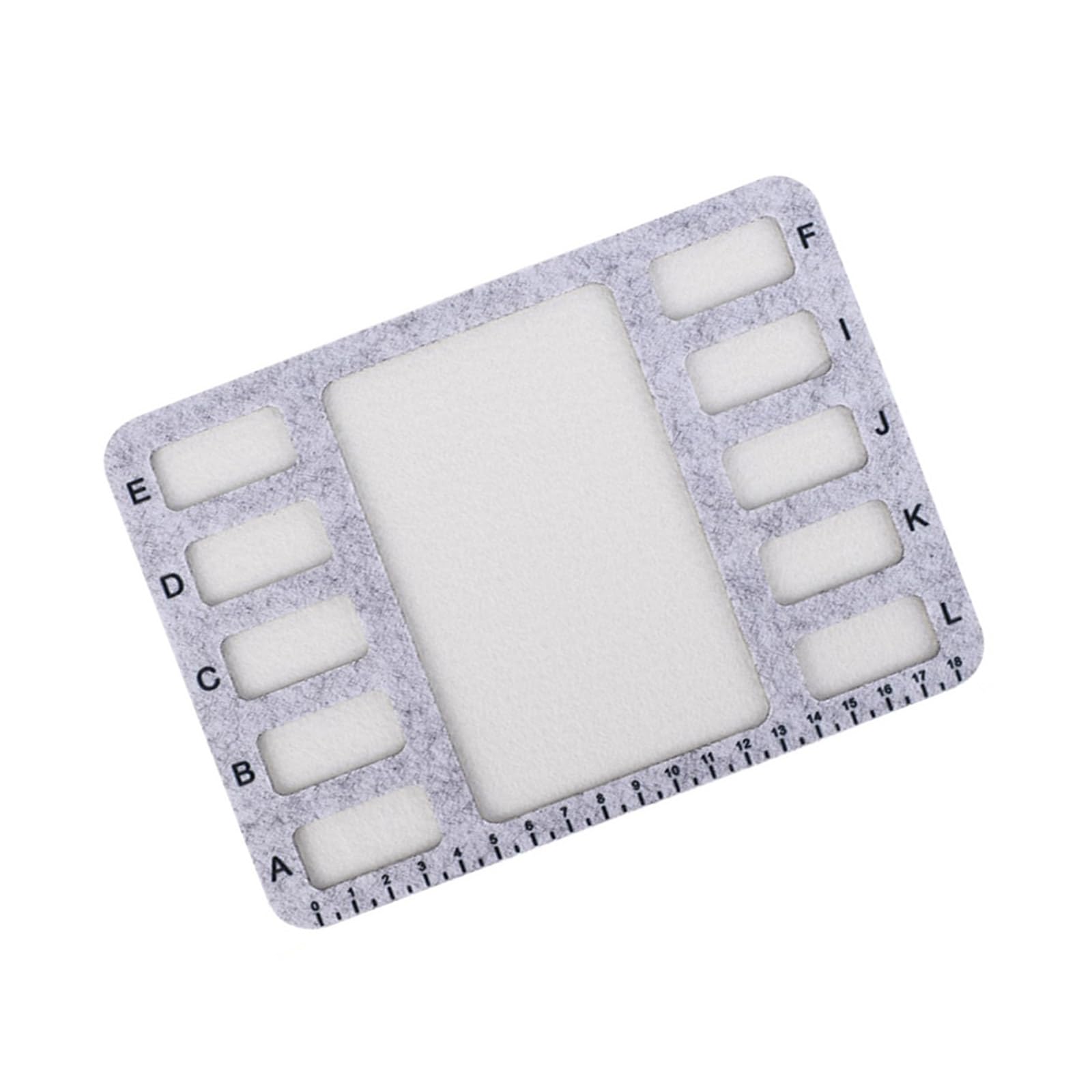 Buxuaaaa Beadwork Design Tray Felt Construction Beading Mat with Centimeter Alphabetic Scale Bead Pad for Art Nonslip Felt Bead Tray
