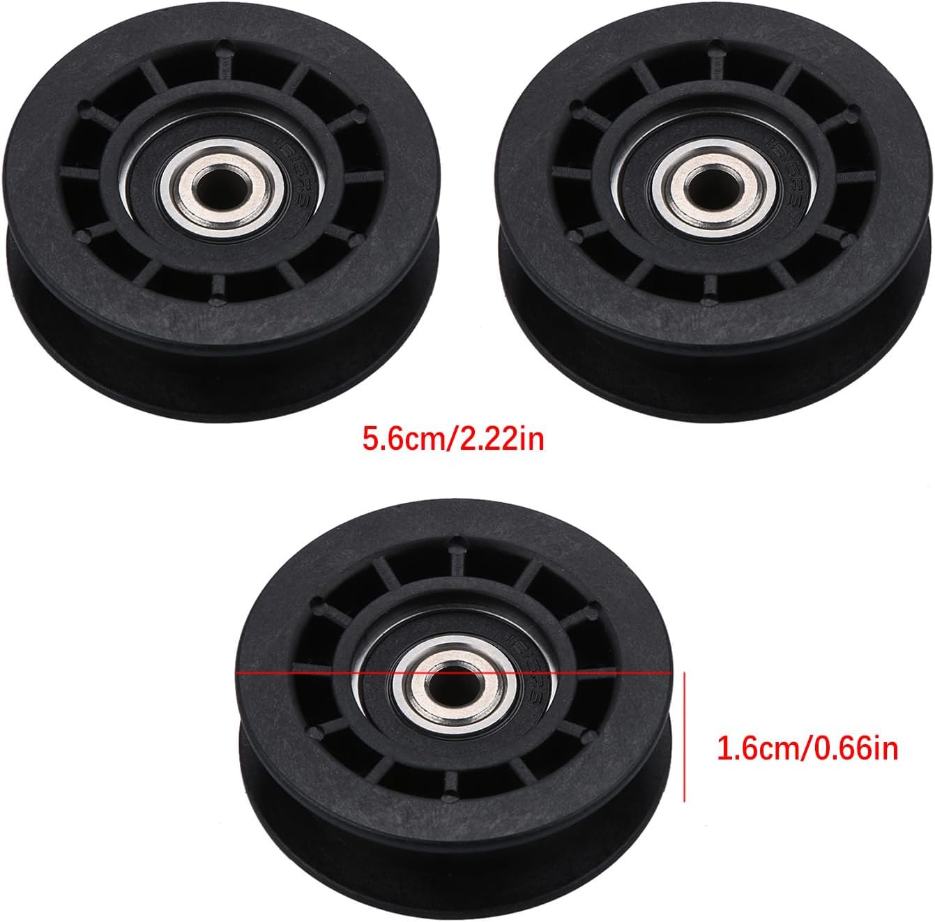 MOUDOAUER 3Pcs Lawnmower Repairing Idler Pulley 587973001 581904001 for Husqvarna 22" Walk Behind Mowers