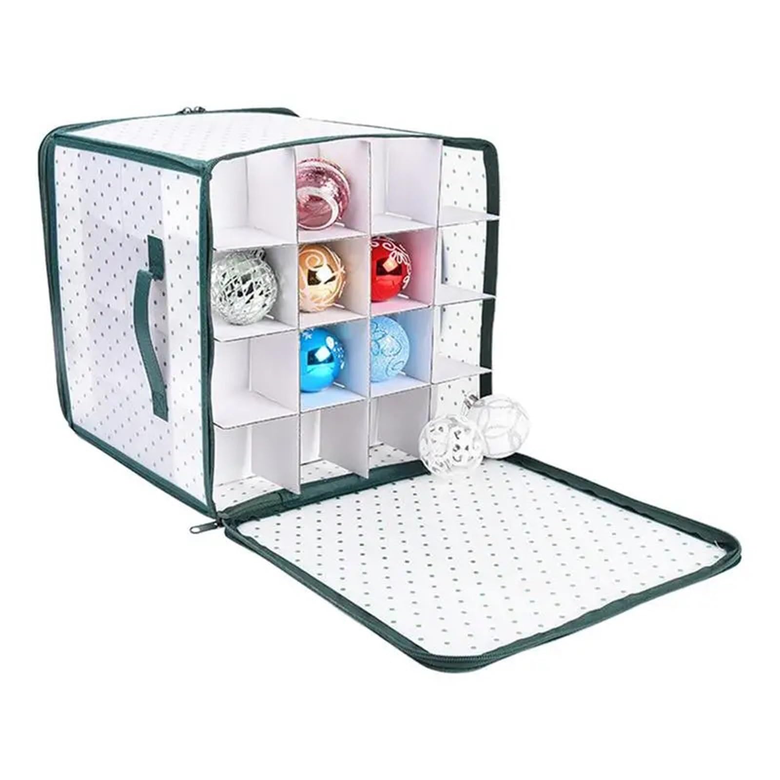 Organizer FüR Weihnachtsschmuck 64 Fächer Weihnachtskugel-Aufbewahrungsbox, Faltbarer Weihnachtskugel-Organizer, Urlaub, Weihnachtsdekoration, Kugel-Aufbewahrungsbehälter FüR Weihnachten
