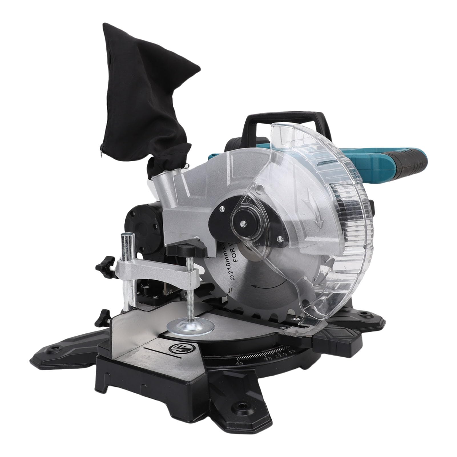 Cocoarm Troncatrice Elettrica Troncatrice a Batteria con Motore Brushless Lama da 8 Pollici 24T 3600 Giri/min Design Scorrevole con Smusso da 0 a 45 Gradi per Falegnami della Lavorazione del Legno