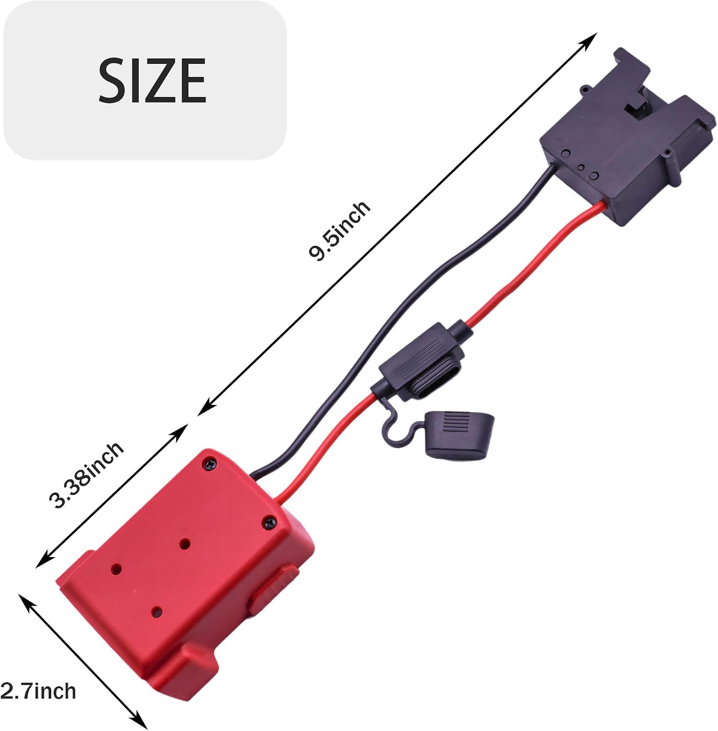 Battery Adapter Compatible with Milwaukee 18V Battery Conversion Equipped with Wire Harness Connector Compatible with Peg Perego Ride-on Car