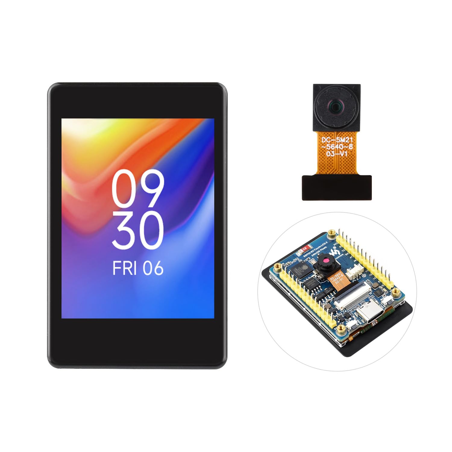 Scheda Di Sviluppo Waveshare 2" ESP32-S3 Con Display IPS 240x320, Fotocamera OV5640 Inclusa, WiFi E BT
