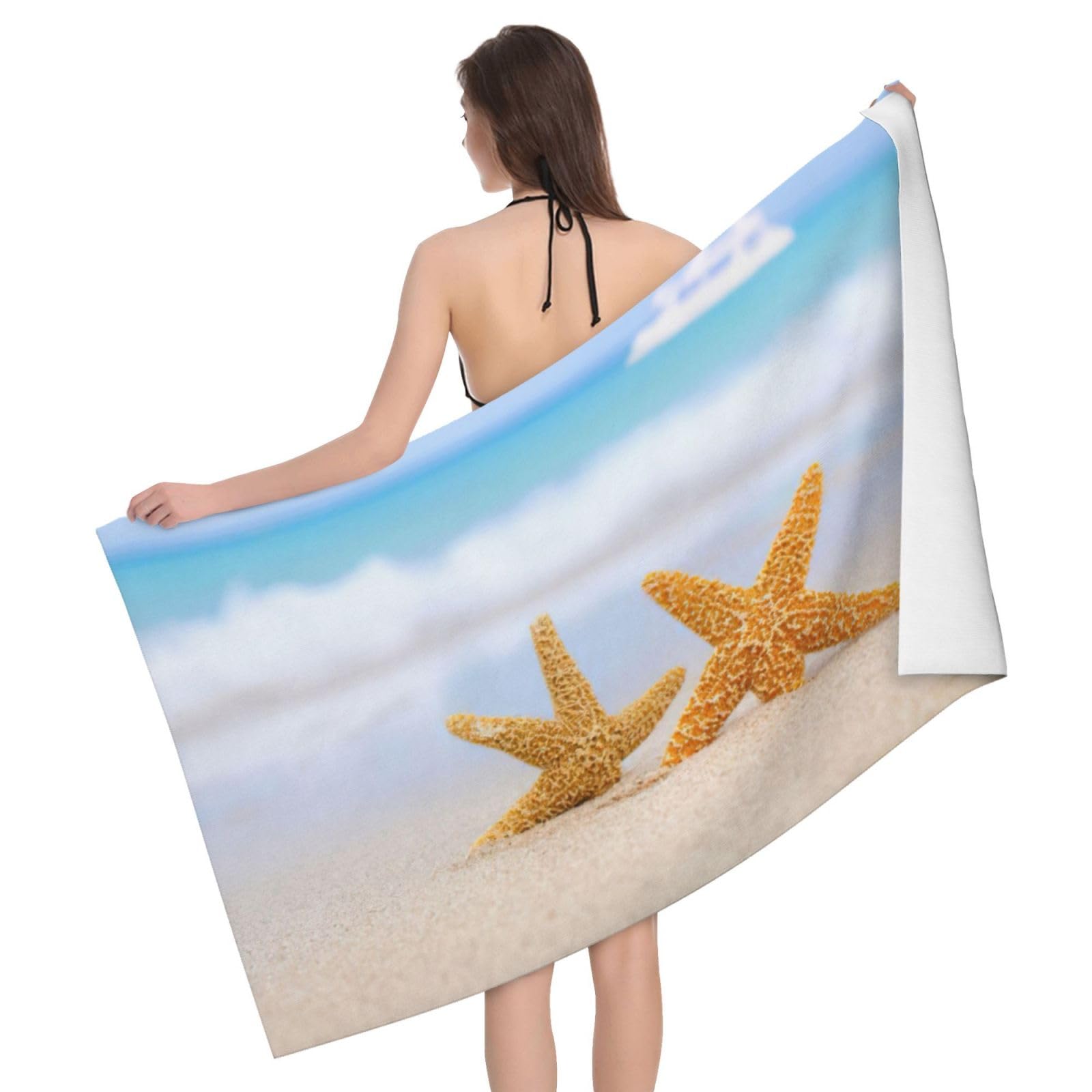 Drap de plage anti-sable serviette compacte pour voyage et camping