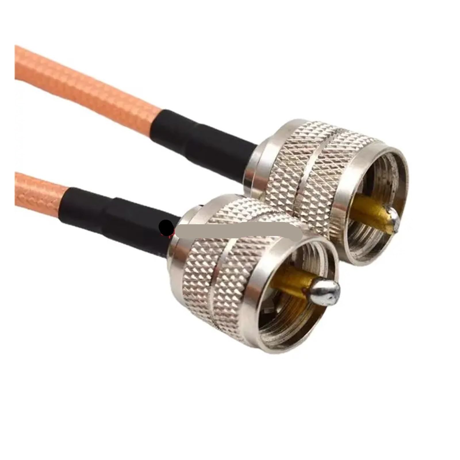 RG400 podwójnie ekranowany kabel UHF PL259 wtyczka męska do złącza RF koncentryczny adapter zworka warkocza prosty (50 cm)