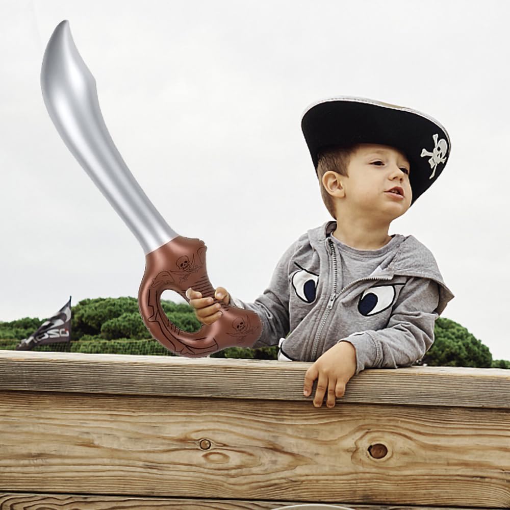 Paquet de 8 Couteaux de Pirate Gonflables, Épée de Pirate, Ballons pour Fête Cosplay Halloween