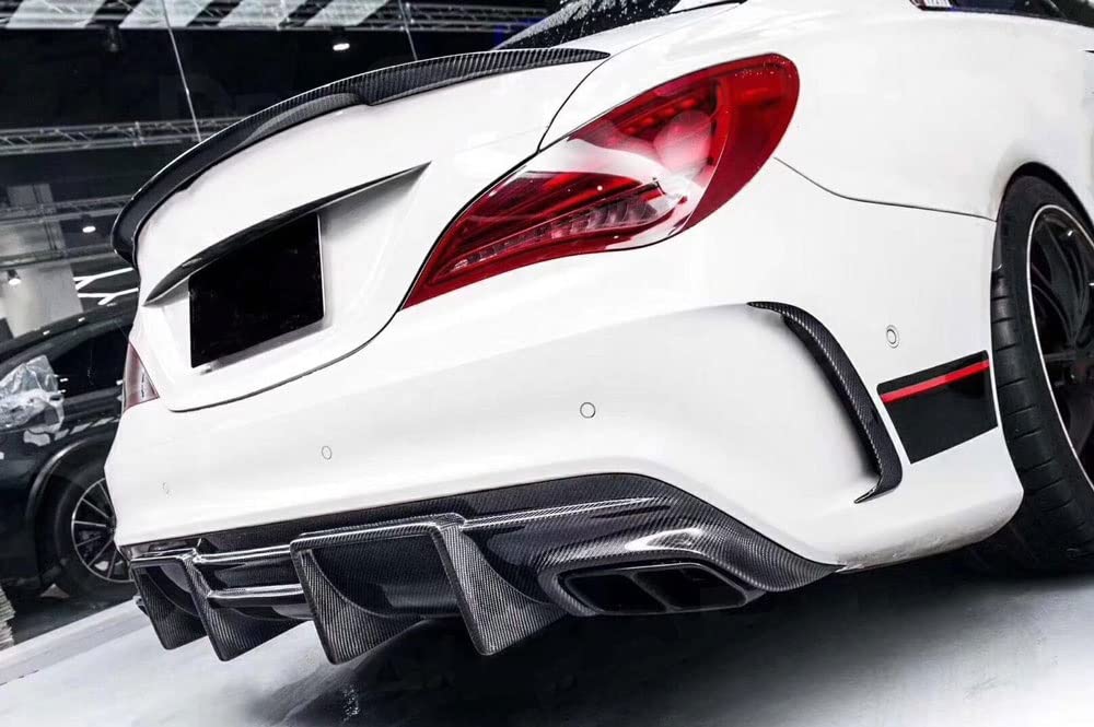 Dla Mercedesa Dla Benz W117 CLA200 CLA250 CLA260 CLA45 2013-2019 Samochód Z Włókna Węglowego/FRP Dyfuzor Tylnego Zderzaka Spoiler Splitter Body Kit(Carbon Fiber)