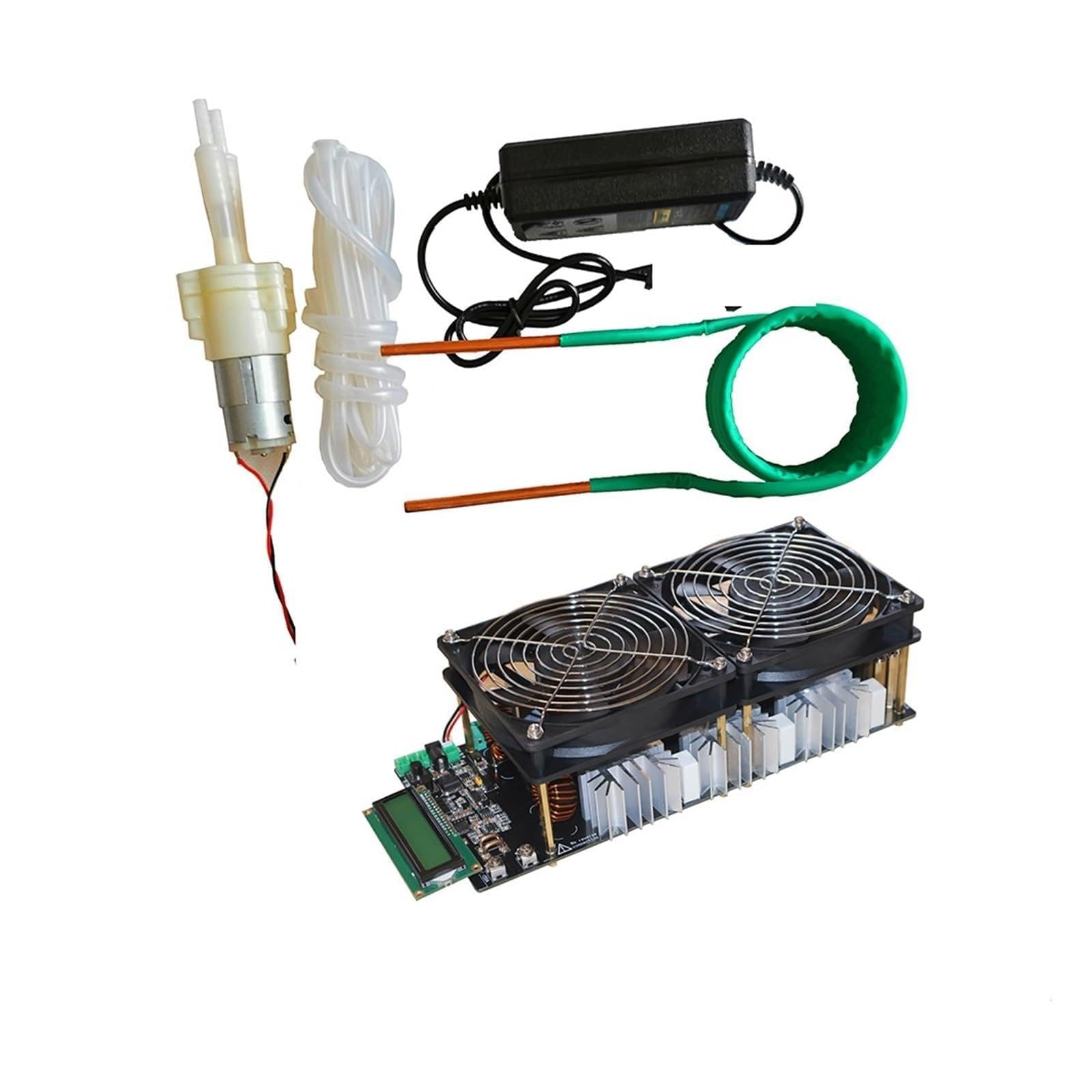 BNVEWR induction heater, Induction Heater 3000W 55A High Frequency Module Flyback Driver Heat Dissipation + Coil + Pump + Power Adaptable(Package1)