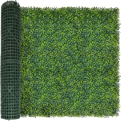Image of ODTORY Artificial Boxwood Privacy Screen, 40X120 in(33.5 sqft) Yellow Green | UV-Anti Boxwood Panel, Faux ivy Greenery Backdrop, Balcony /Garden /Backyard Fence Covering, Indoor Outdoor Green Plant Decor