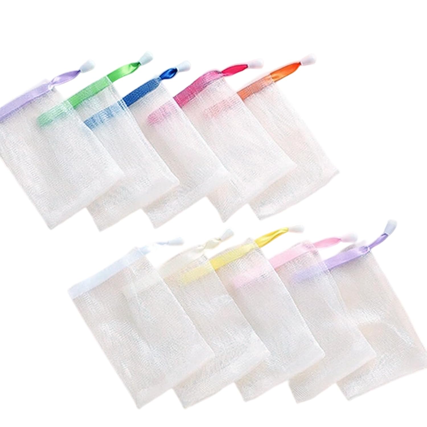 Gentle Face Net for Soap Rod Creates Rich Lathers Quickly Soft Meshes with Hanging Rope for Bathroom Storage Gift Packaging Soap Net