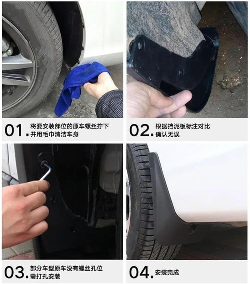 For Passat B5 For 6 2006-2010 4Pcs Mudguards Front Rear Wheel Car Accessories