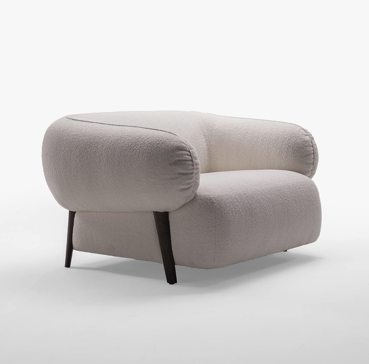 Wingback Accent Chair - Elegant Fabric Armchair for Living Room and Bedroom - Comfortable Lounge Brown-image-48