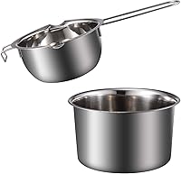 Vista 1 de EXCEART Olla de fusión de velas doble para derretir queso y mantequilla de cera de chocolate, olla de acero inoxidable de 11.02 pulgadas con mango