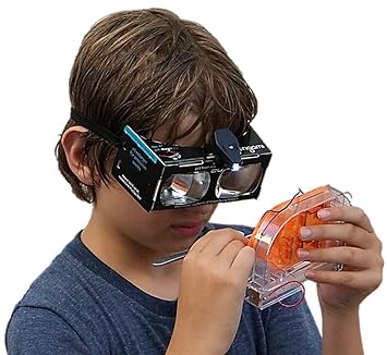 MOGORIGAMI optical origami kit (LED is not included) unique prismatic lenses, , binocular magnifier, 2D smartphone viewer, 3D spatial thinking, fine motoric skills, augmented reality (not VR)