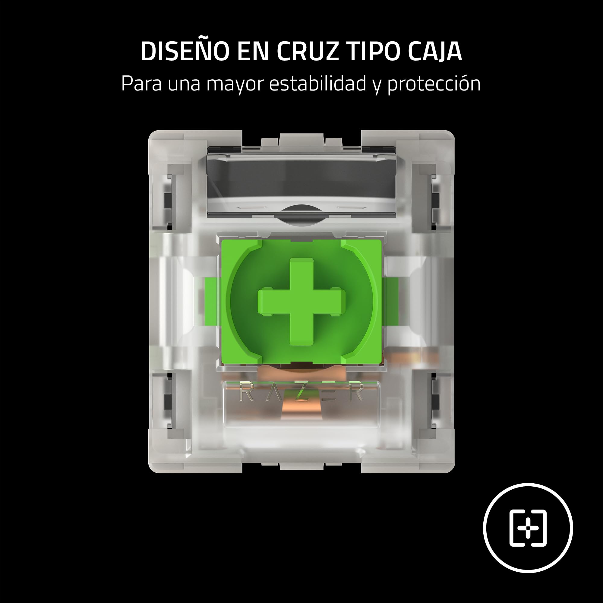 Razer Mechanical Switches - Green Clicky Switch (3 generación, optimizado para juegos, carcasa del interruptor transparente con lente LED, duración de 100 mil pulsaciones, conectores de 3 patillas)