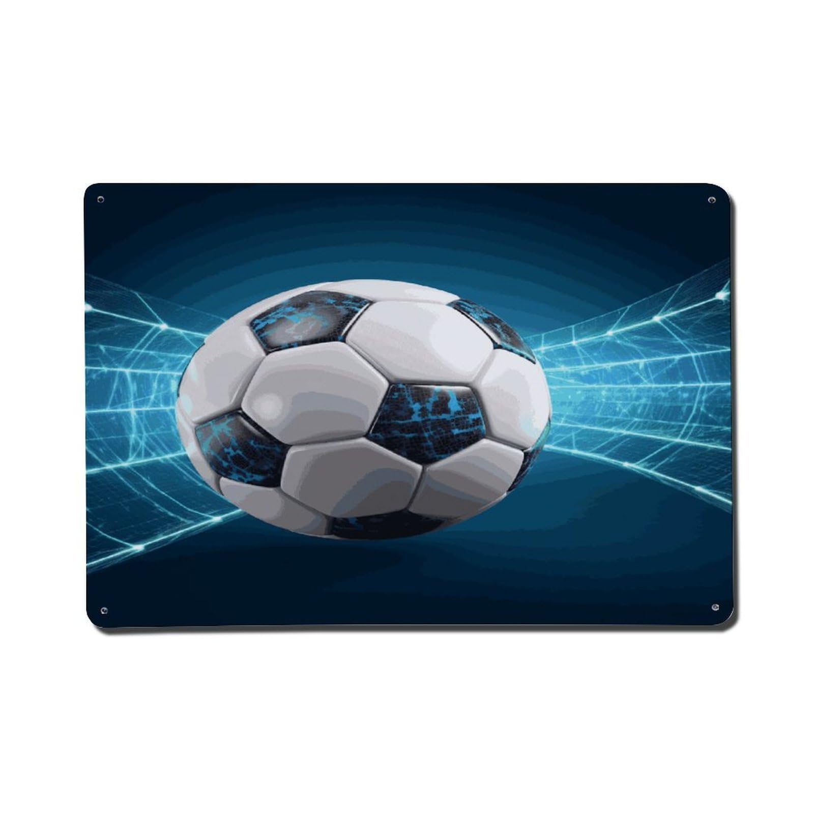 Adfgyerh Style Soccer Sports Ball Metal Signs Funny, Aluminum Tin Sign Indoor Outdoor Decor, Vintage Signs For Home Office Kitchen Bar Cafe Garden Farmhouse Wall Decor