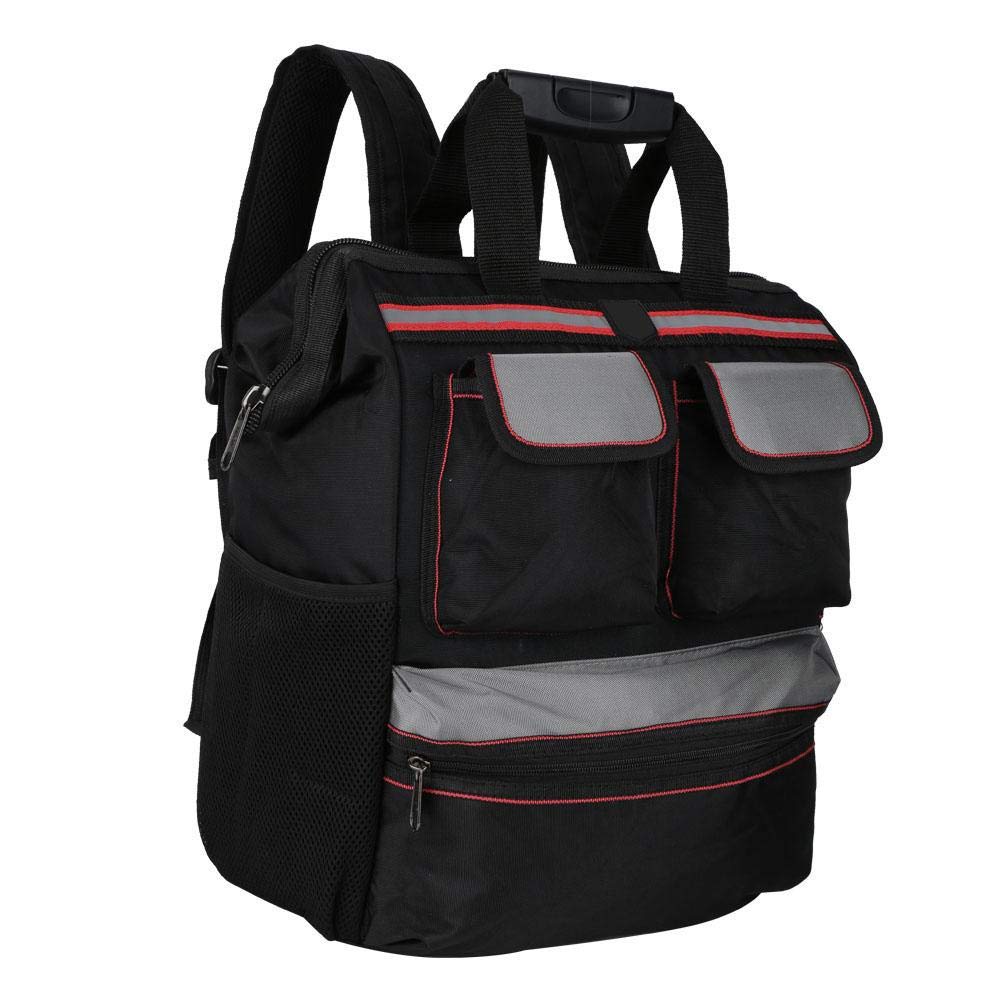 Zaino Porta Attrezzi, Organizzatore per Zaino per la Riparazione di Attrezzi Multiuso In Tessuto Oxford 16,5 X 12,6 X 5,9 Pollici (Nero)
