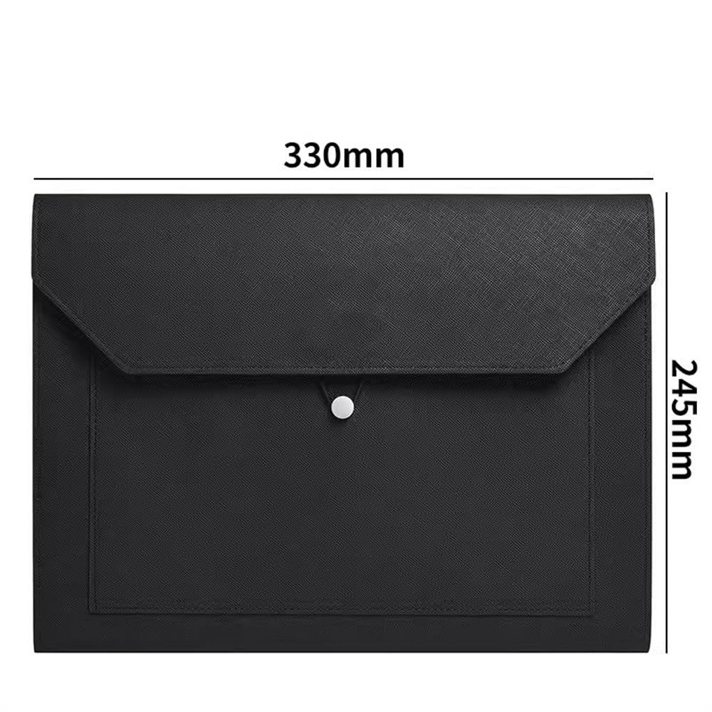 Porte-Documents Enveloppe Pochette à Fermeture éclair for factures A4, Porte-Documents, contrat(Schwarz)
