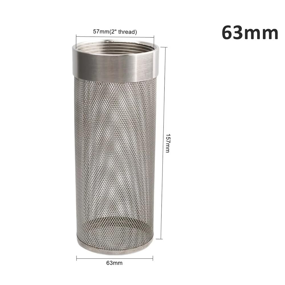 Filtr do wody ze stali nierdzewnej 304 o średnicy 20-63 mm – nierdzewny filtr rurowy do zastosowań w rolnictwie i akwarystyce(63mm)