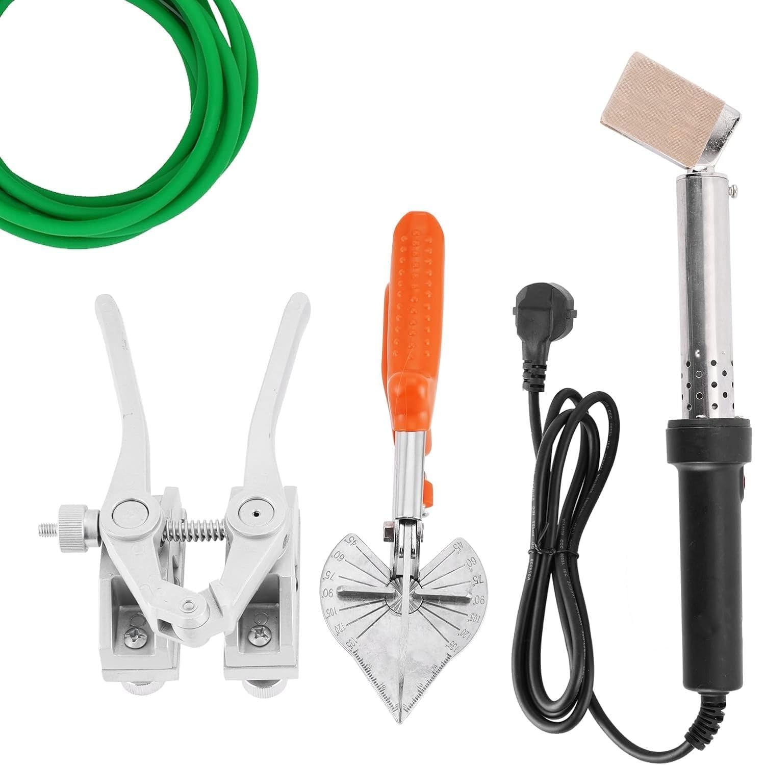 Máquina de soldadura de banda de poliuretano para correas redondas, unión de fusión en caliente con soldador, tijeras y soldador, duradera para tubos y tiras de plástico