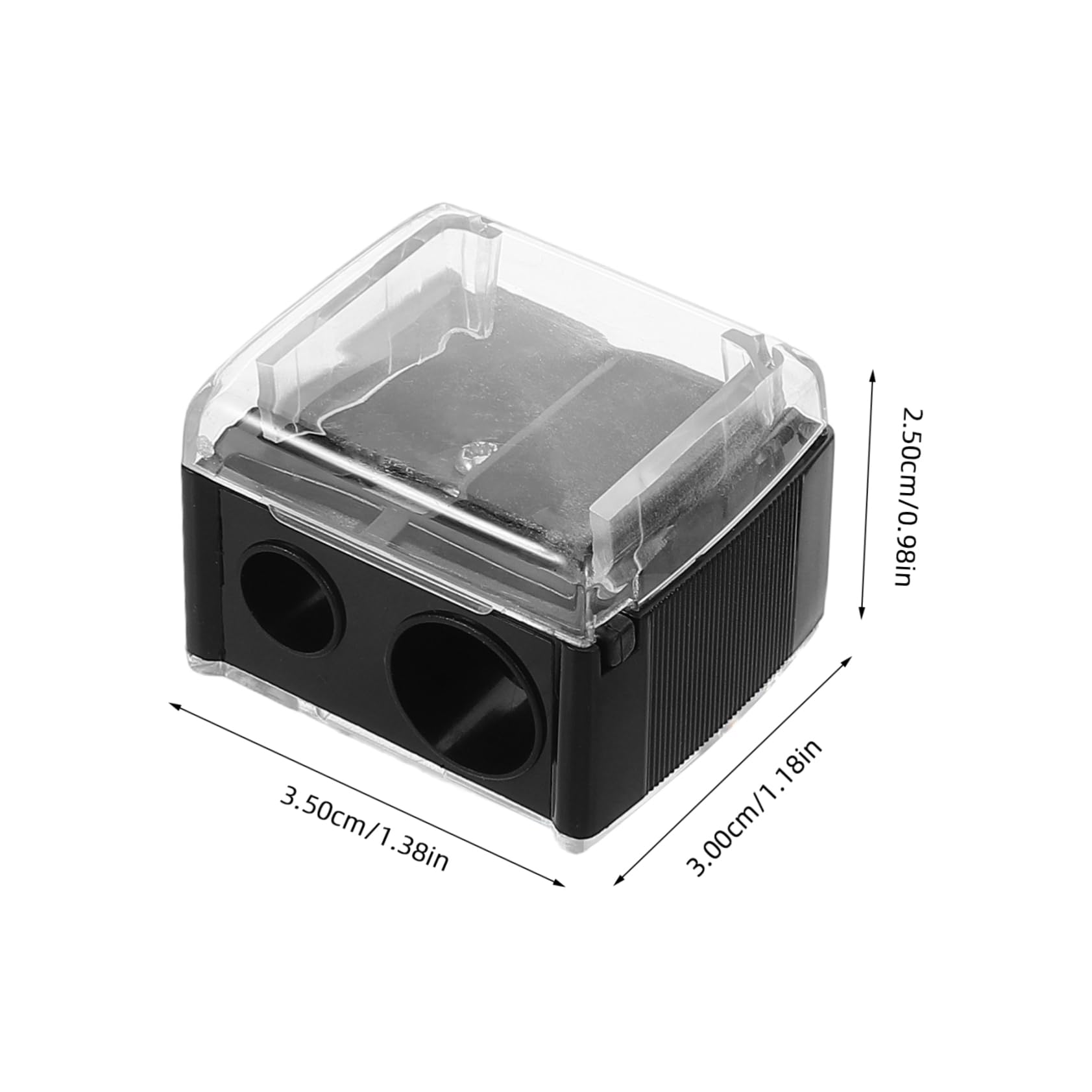 Beavorty 5pc Dual Hole Makeup Pencil Sharpener Portable Eyebrow Sharpener for Lip Liner Eyeliner Portable Handheld Tool for Women School Office