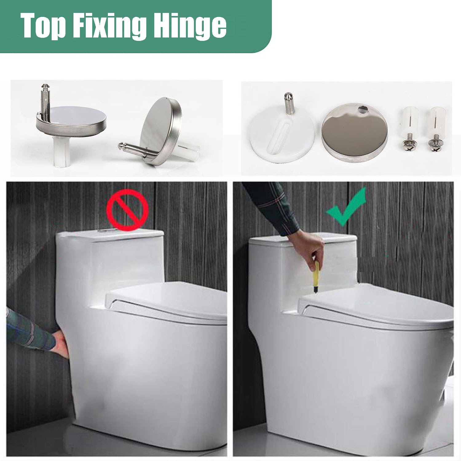 Asiento de inodoro cuadrado blanco de cierre lento con tapa de liberación rápida, accesorio de baño fácil de limpiar, tapa de inodoro de 36 x 47 cm para hogares modernos
