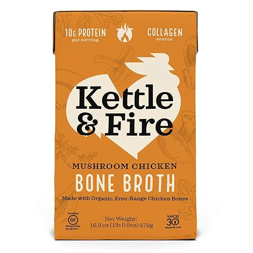 Miniatura 19 de Kettle and Fire Classic - Caldo de hueso de ternera, aprobado por Keto, Paleo, y Whole 30, sin gluten, alto en proteínas y colágeno, paquete de 4