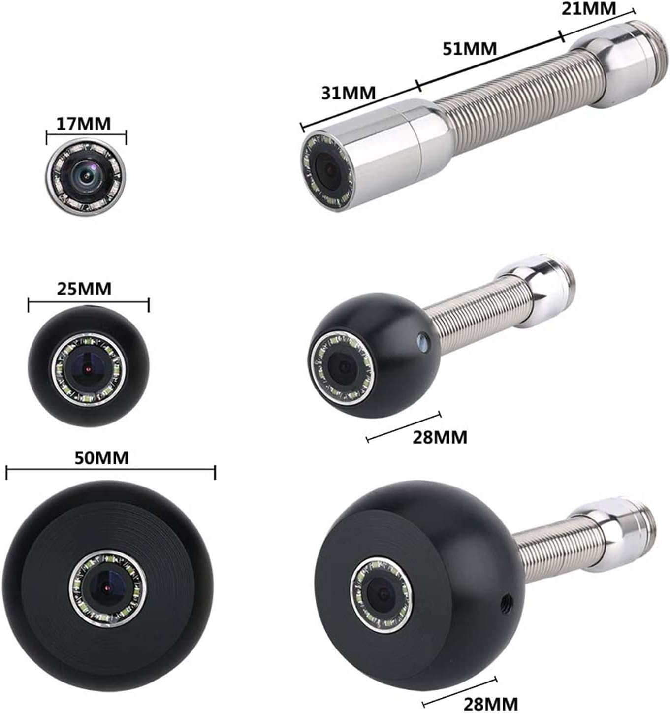 Sewer Camera 145 ° Wide Angle Industrial Endoscope 7-Inch TFT Monitor 17Mm Drain Sewer Inspection Camera, 1000 TVL Pipeline Inspection Equipment,40M