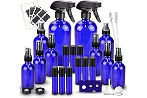 Blue Glass Spray Bottle Kit for Versatile Use