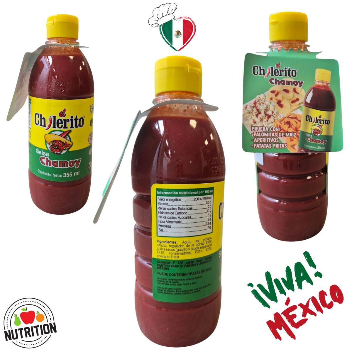 Pack de 3 Chilerito Chamoy 355 ml Universabor Auténtico Sabor Mexicano para Empresas