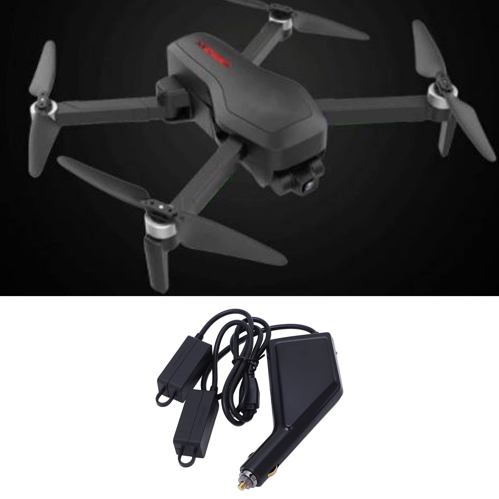 Caricabatteria per Auto a Batteria 3 in 1 Caricabatteria per Auto a Ricarica Rapida a Doppia Uscita per Drone Mavic 3 RC