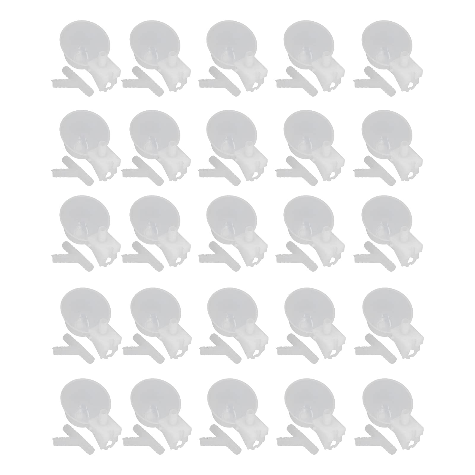 Chicken Water Cups, 25 Set Hanging Chick Waterer Large Chicken Water Feeder Bird Drinker Automatic Waterer Kit for Poultry