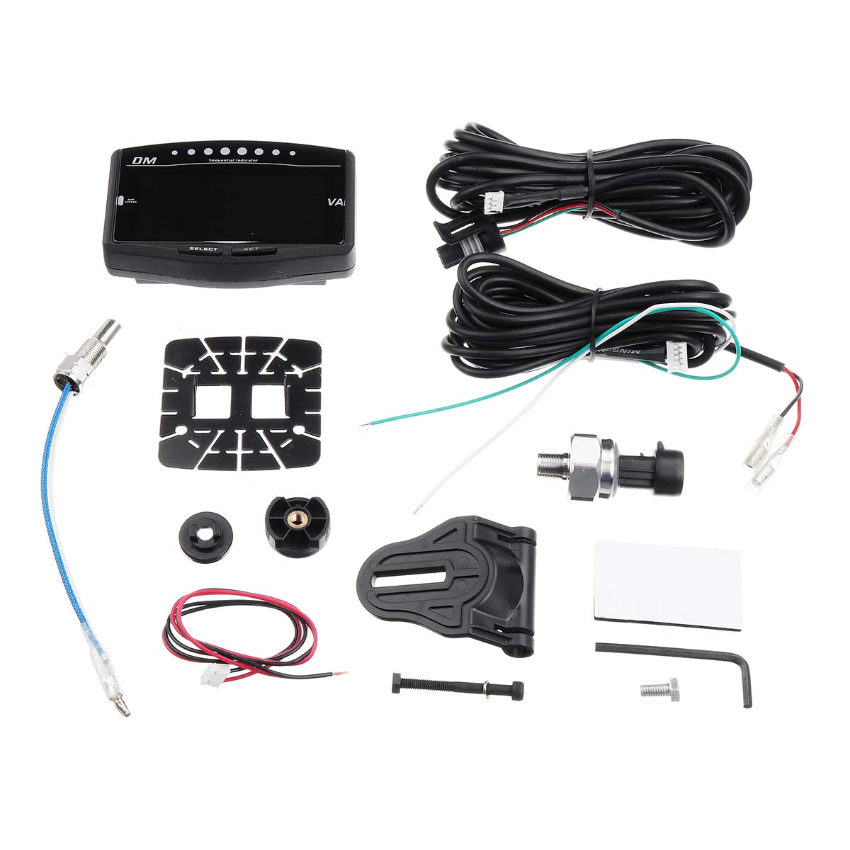 5In1 LCD Presión De Aceite Temperatura del Agua Indicador De Combustible Tacómetro Volt Voltímetro 12 / 24V