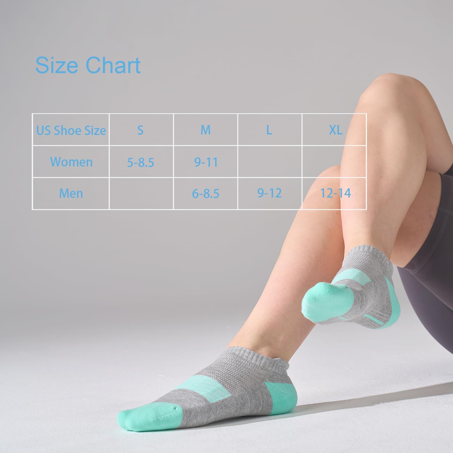 8 Pairs Running Ankle Socks Low Cut Cushioned Athletic Socks For Women and Men - Image 2