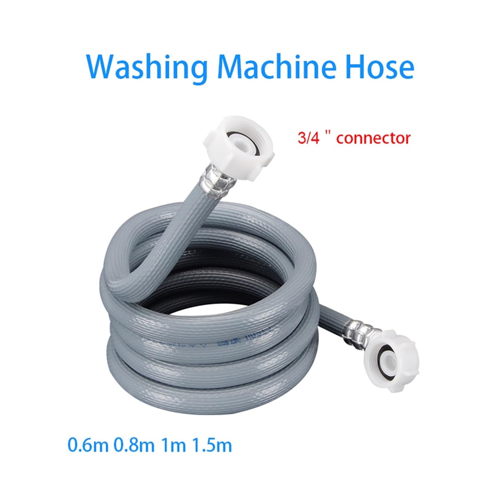 Manguera De Lavadora Con Tubo De Entrada De 3/4 Pulgadas, Tubo De PVC, Manguera De Llenado De Alimentación De Agua Con Curva De 90 Grados | 1m