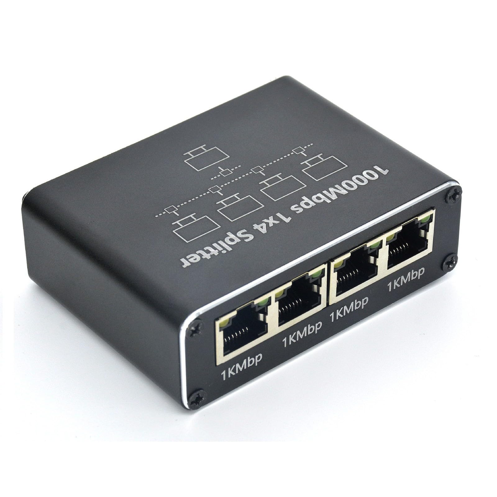 Splitter 1 to 2 3 4 1000Mbps Ethernet with Type C Power Cable Gigabit Switches for Computer Hubs Routers Ethernet