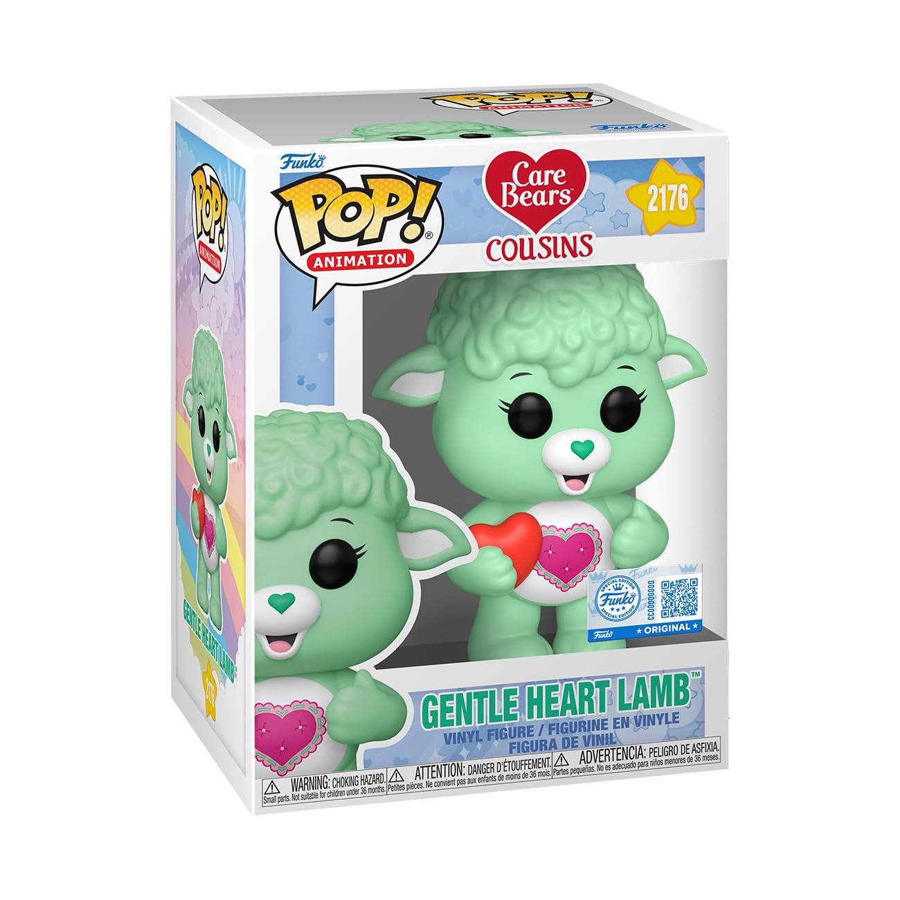 Funko POP! Animation: Care Bears, Gentle Heart Lamb, Collectable Vinyl Figure, Gift Idea, Official Merchandise