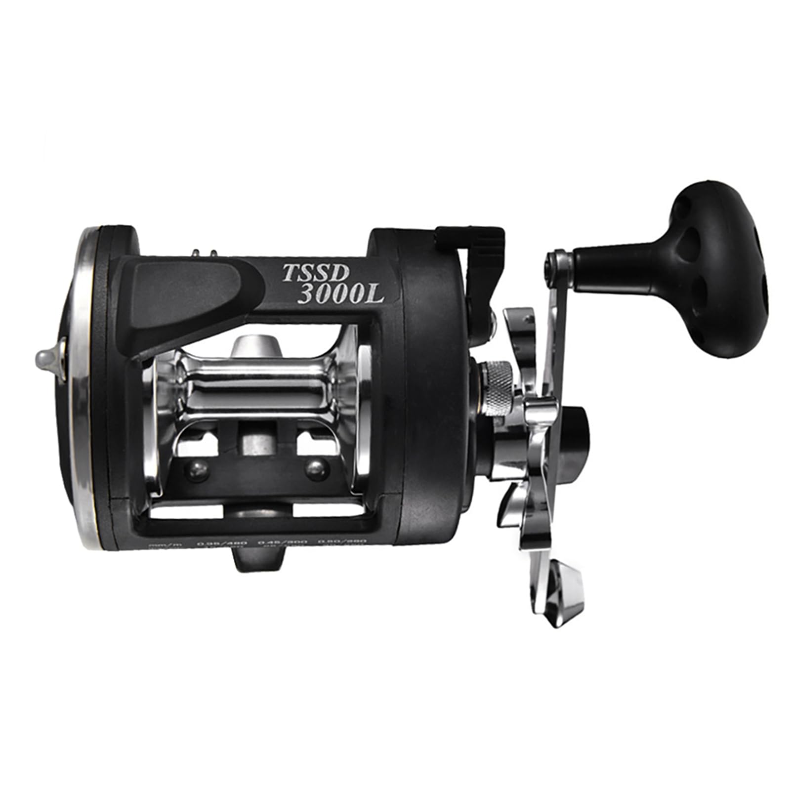 Mulinello da Traina per Baitcasting, Ingranaggio a 3 Sfere, Rapporto 3,8:1, per Pesca in Mare, Mano Destra
