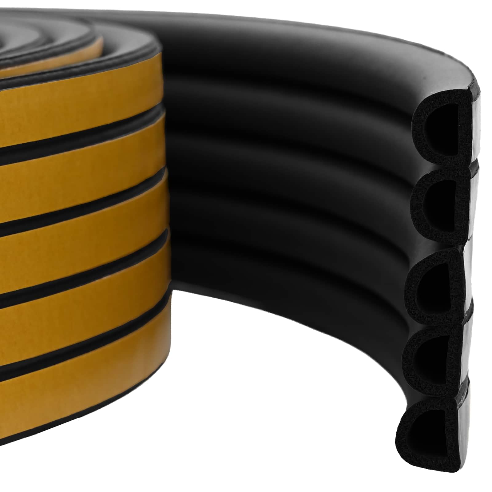 Vidaxl Black Self-Adhesive Window Seal 14 X 12 Mm 25 M Epdm Foam