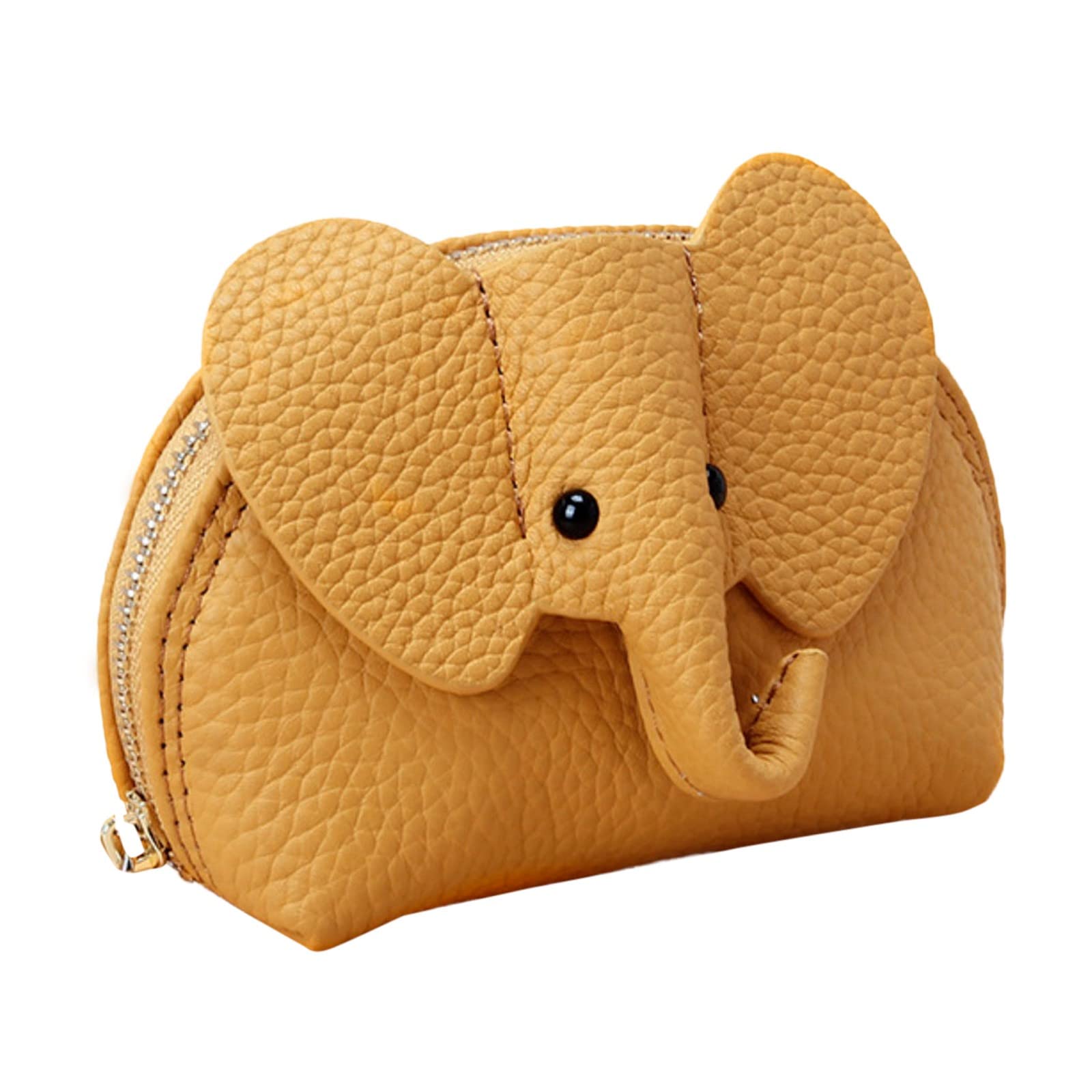 GenericCowhide Leather Animal Cute Purse Elephant Purse Wallet Leather Purse With Wristlet Small Purses For Women Crossbody