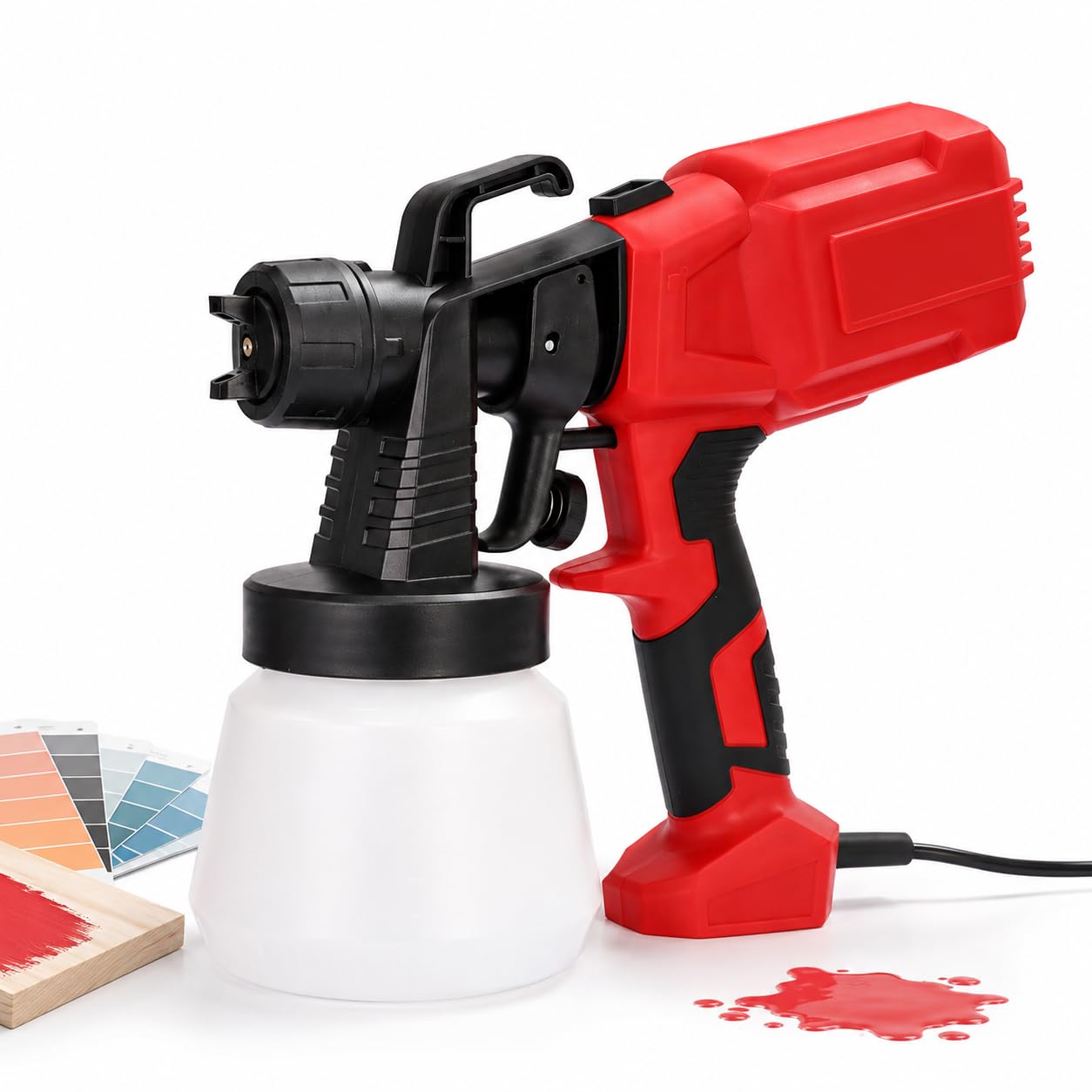 Zestaw Elektryczny Pistolet do Malowania, Pojemność 800 ml, Lekka,Przenośna