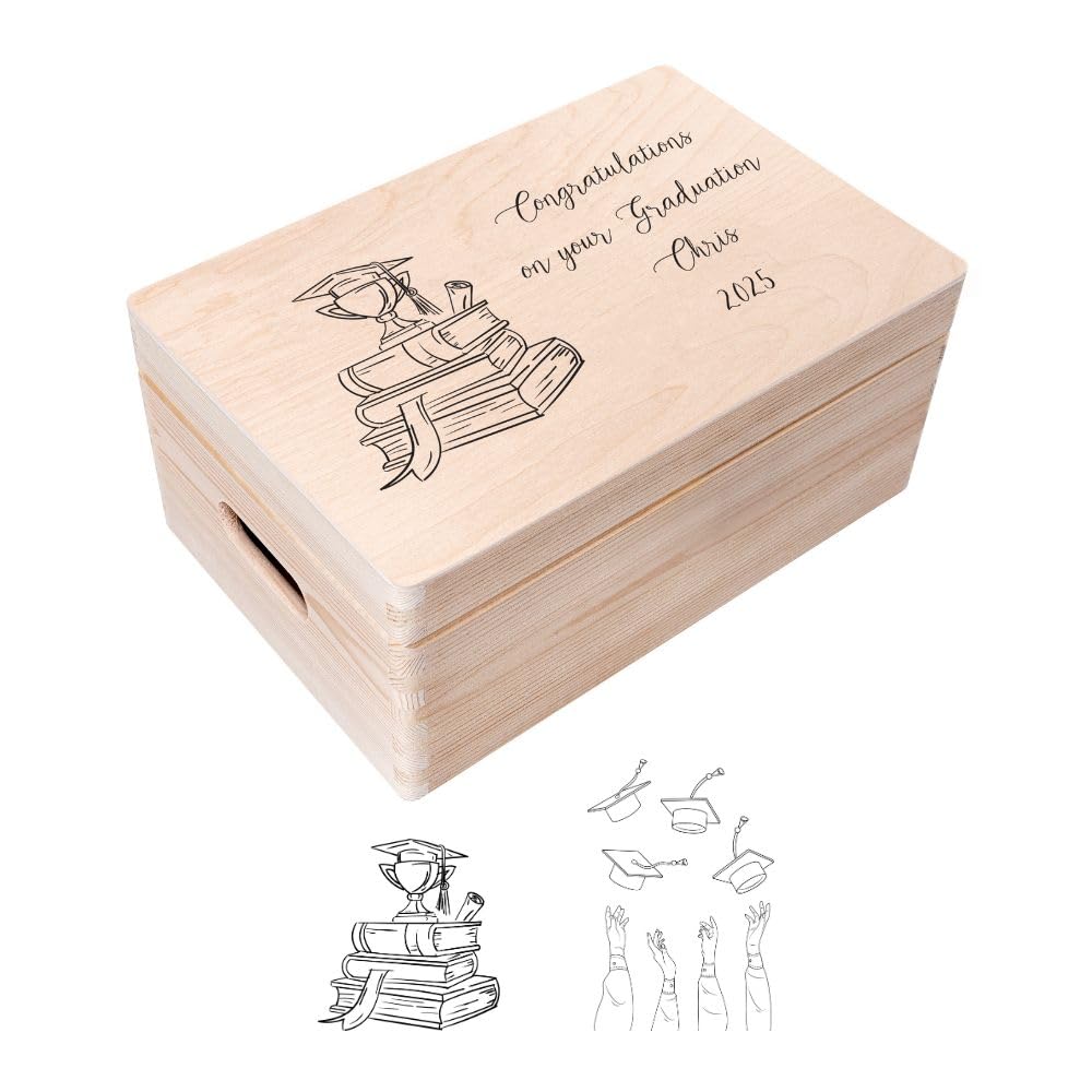 Creative Deco Personalised Souvenir Box Graduation Box — image 1