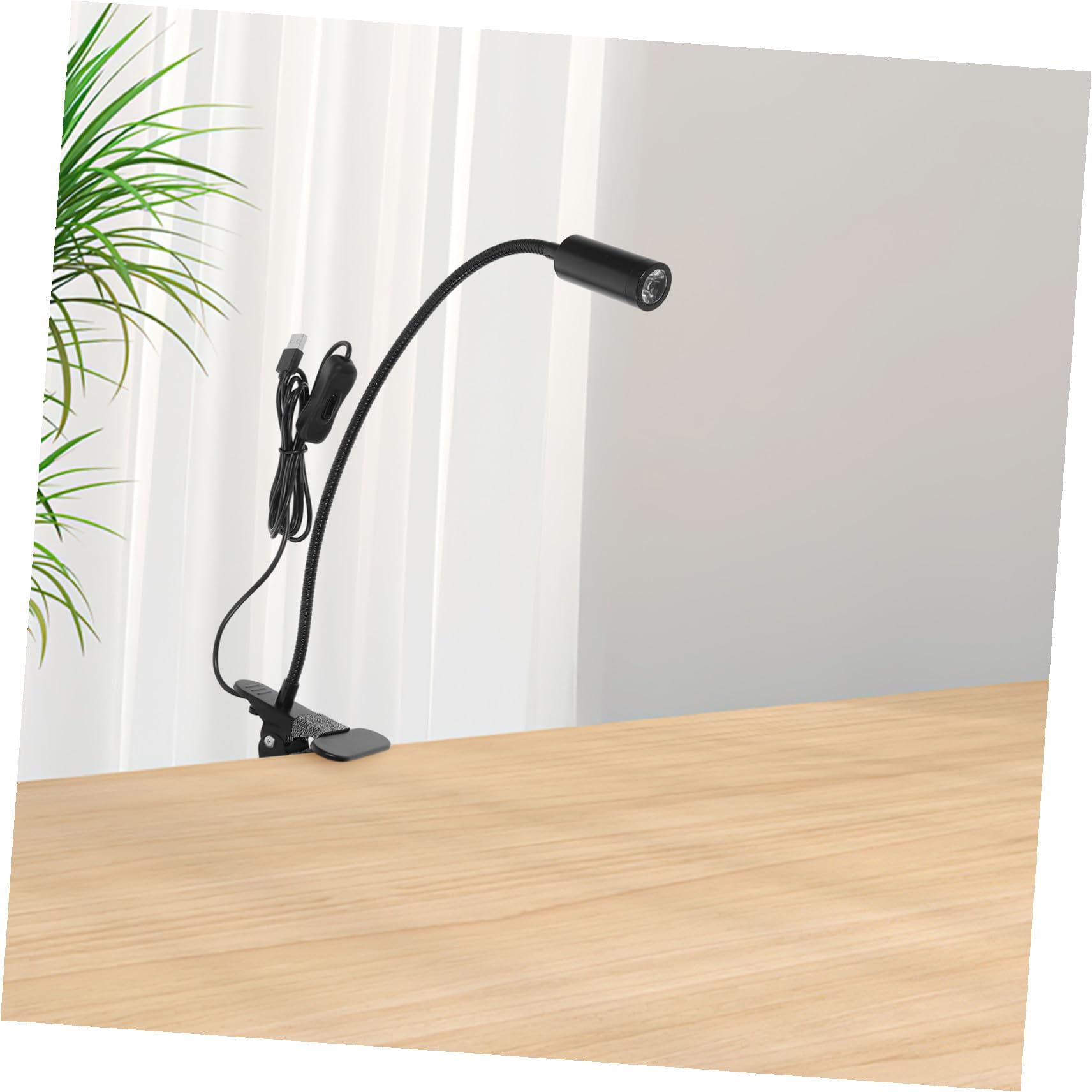 Toddmomy Lampada LED Pinza 3w Flessibile, Collo Orientabile, Nero | Alluminio e Ferro, Luce Bianca, per Lettura a Letto e Lavoro Sul Tavolo