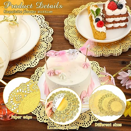 Seajan GRA-SEAJAN-742 300 Pcs Paper Doilies Bulk Assorted Sizes Round Paper Lace Doilies Combo Disposable Paper Placemats thumb #2