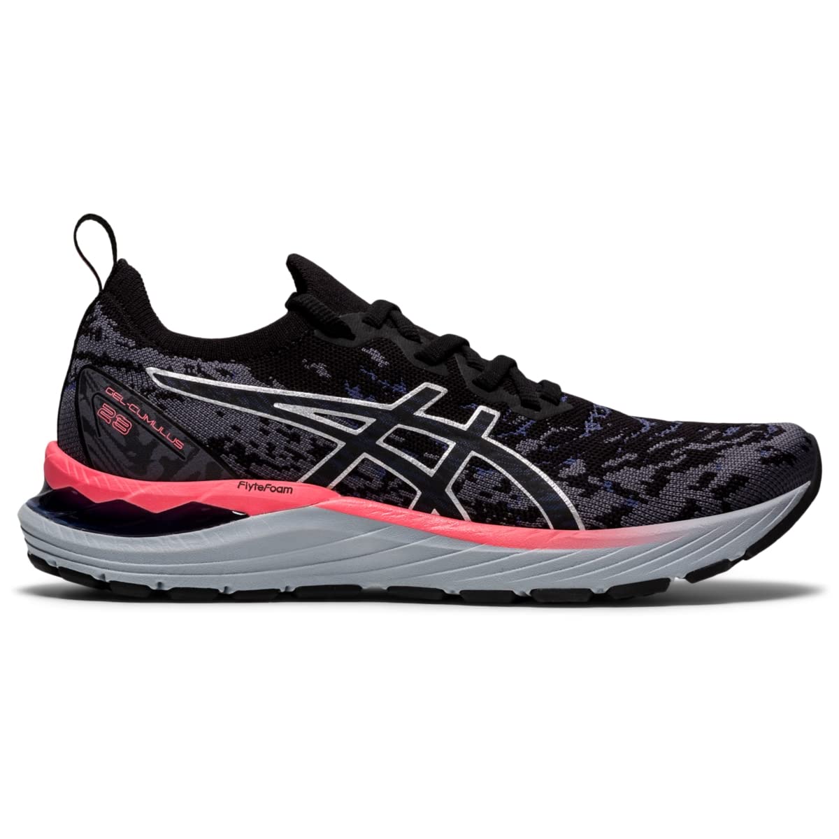 ASICS Nimbus 24 Road Running Shoe for Man Black White 4 UK Carrier Grey Black