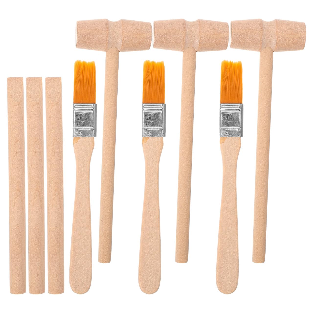 Angoily Kids Excavation Tools Set 3Pcs Including Hammer Brush Educational Gemstone Digging Kit for Science Learning and Creative Play