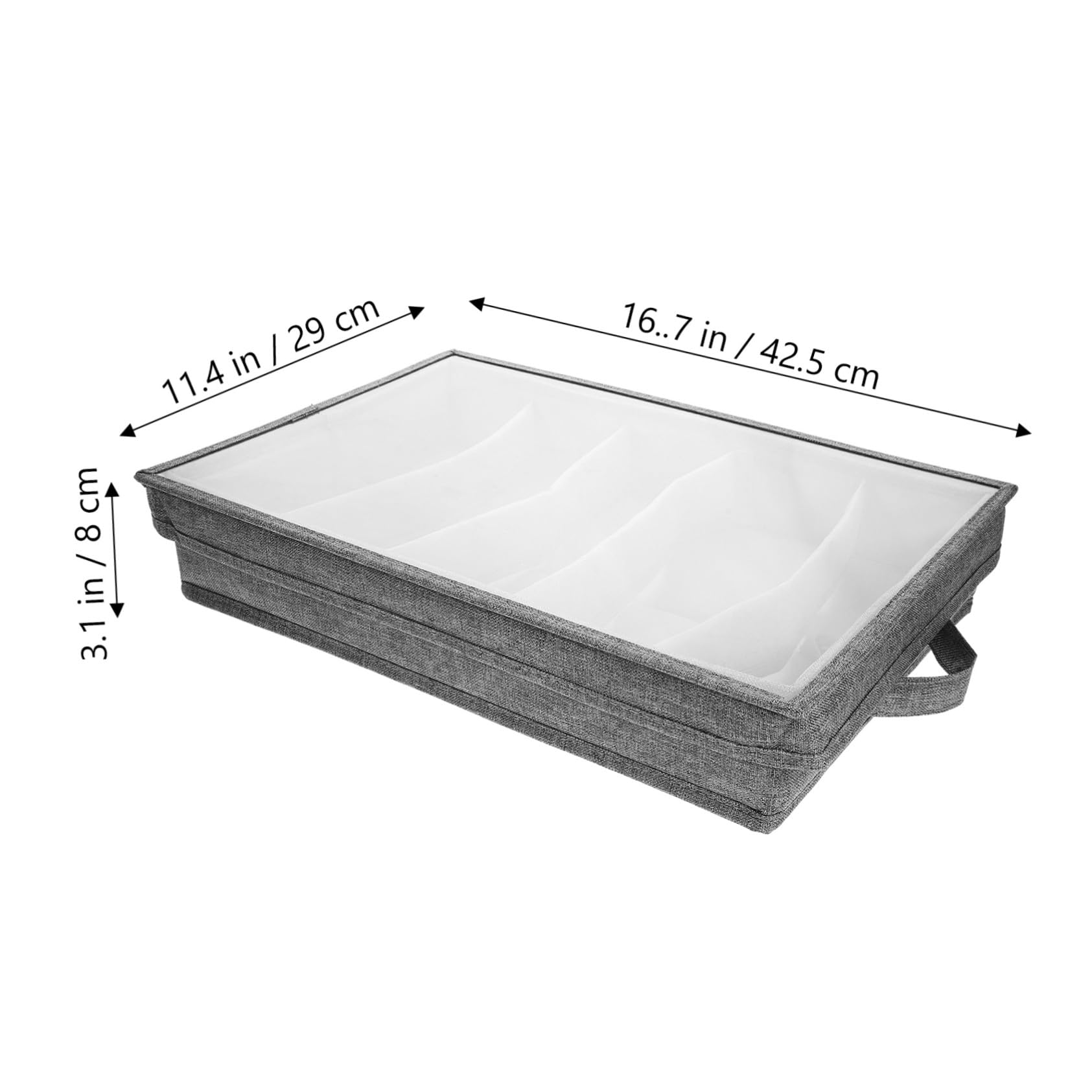 VALICLUD Bolsa para Guardar Vajilla Caja para Cubiertos con Divisores Organizador de Cubiertos para Cocina Soporte para Utensilios de Inoxidable